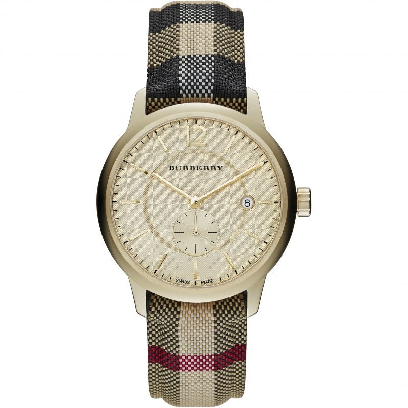 Men s Burberry Classic Horseferry Check Fabric Strap Chronograph Watch Fashion Watches UK