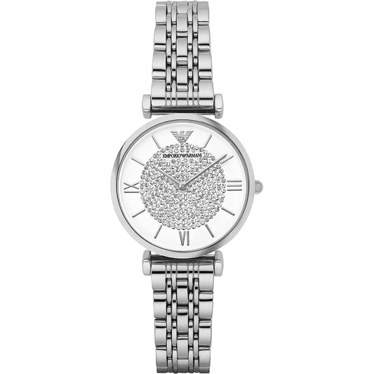 Ladies Emporio Armani Silver Stainless Steel Watch AR1925