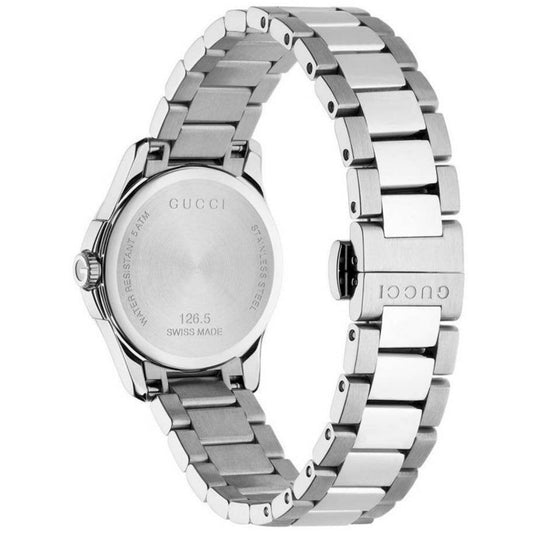 Ladies G-Timeless Gucci Mother Of Pearl Dial Silver Stainless Steel Strap Watch YA126542