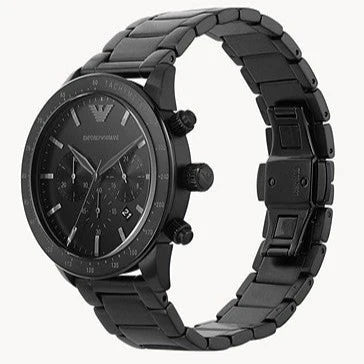 Men’s Emporio Armani Mario Black Chronograph Watch AR11242