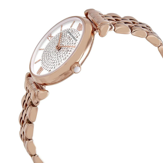 Ladies Emporio Armani Rose Gold Stainless Steel Watch AR11244