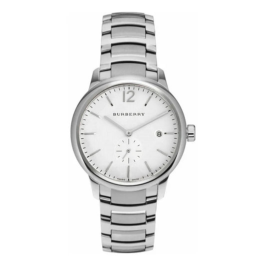 Men's Burberry The Classic Silver Stainless Steel White Dial Watch BU10004