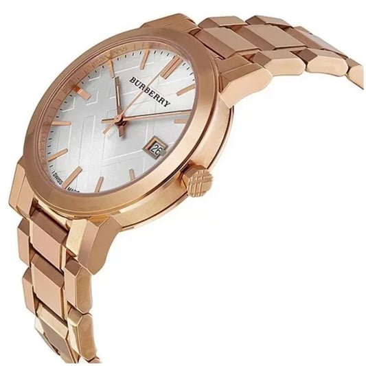 Ladies Burberry The City Rose Gold PVD Watch BU9004