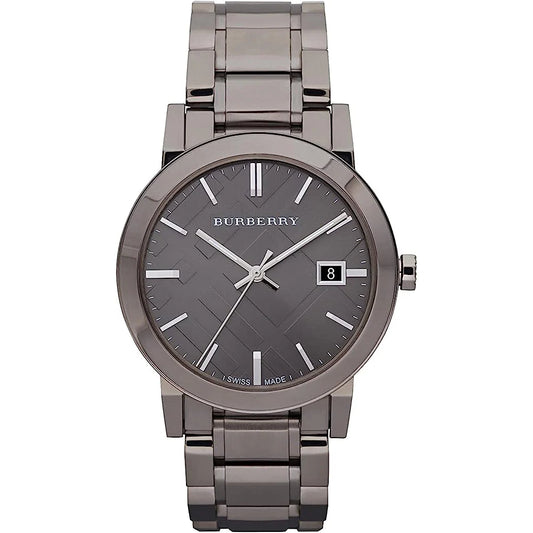 Men’s Burberry The City Gunmetal Grey Stainless Steel Watch BU9007