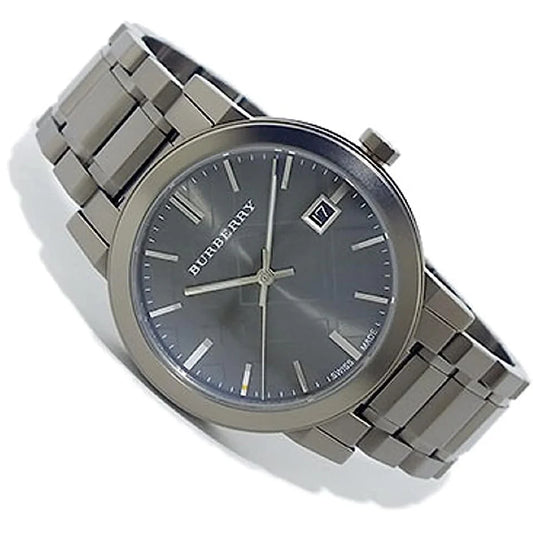 Men’s Burberry The City Gunmetal Grey Stainless Steel Watch BU9007