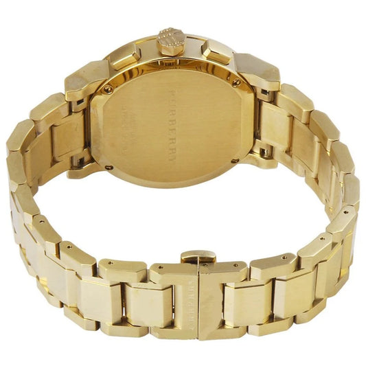 Ladies Burberry Gold Stainless Steel Chronograph Watch BU9753