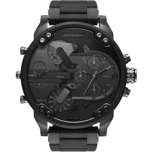 Men’s Diesel Mr Daddy 2.0 Black Stainless Steel Chronograph Watch DZ7396