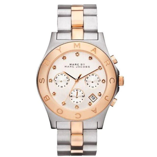 Ladies Marc Jacobs Blade Two Tone Rose Gold Stainless Steel Watch MBM3178