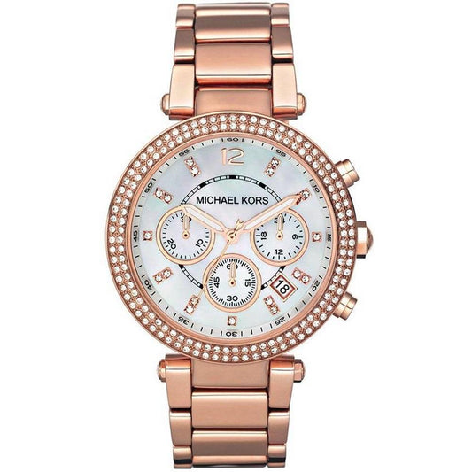 Ladies Michael Kors Parker Rose Gold Stainless Steel Chronograph MK5491