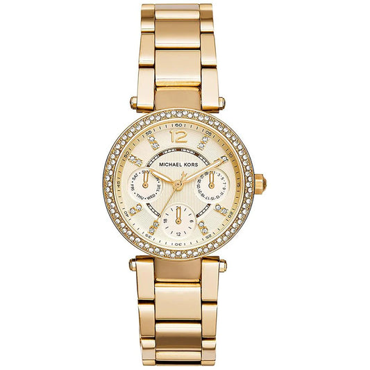 Ladies Michael Kors Mini Parker Gold Chronograph Watch MK6056