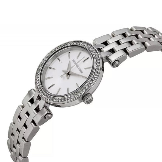 Ladies Michael Kors Mini Darci Silver Stainless Steel Watch MK3294