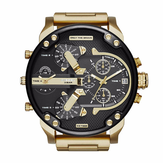 Men’s Diesel Mr Daddy 2.0 Gold Stainless Steel Chronograph Watch DZ7333