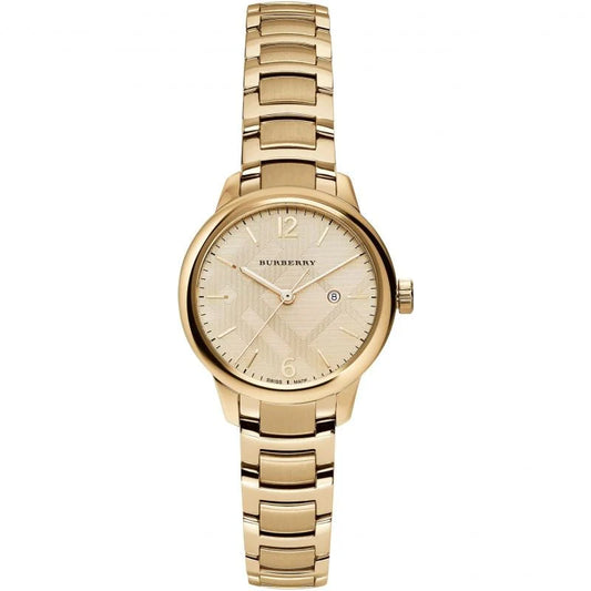 Ladies Burberry The Classic All Gold PVD Gold Plated 32mm Watch BU10109