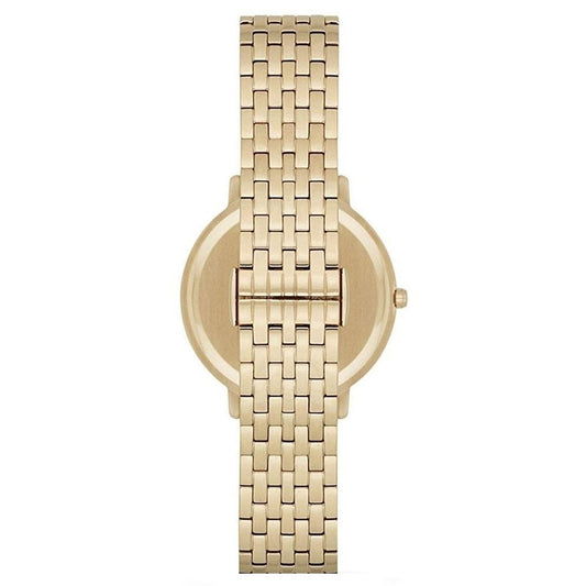 Ladies Kappa Emporio Armani Gold Strap Mother Of Pearl Diamond Dial Watch AR11007