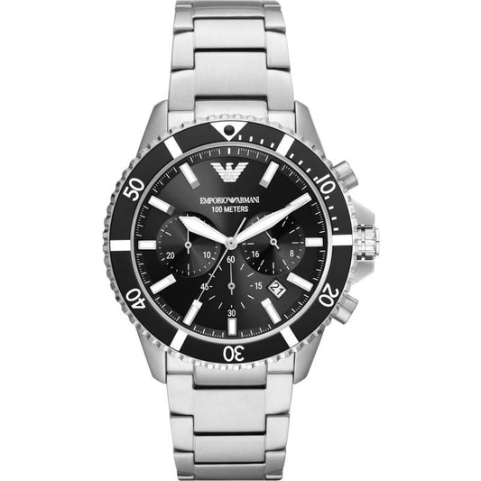 Men's Emporio Armani Diver Chronograph Silver Watch AR11360