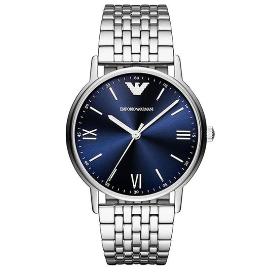 Men’s Emporio Armani Blue Face Dial Stainless Steel Watch AR80010