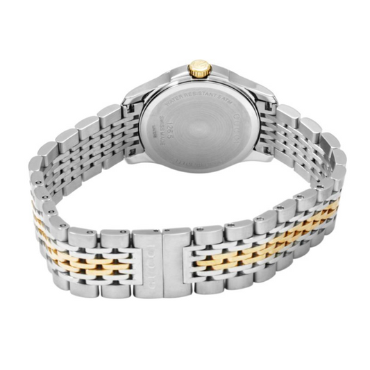 Ladies Gucci G-Timeless Silver & Gold Stainless Steel Watch YA126511