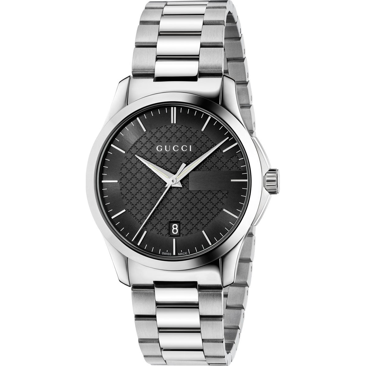 Gucci black and silver watch best sale