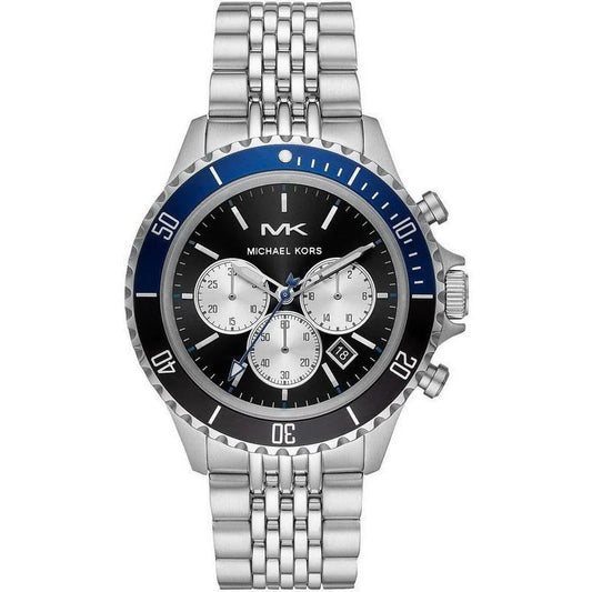 Men’s Michael kors Bayville Black Blue Chronograph Stainless Steel Watch MK8749