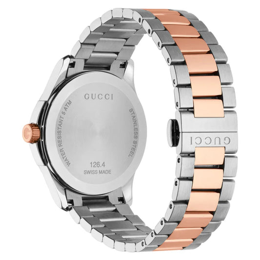 Ladies Gucci G-Timeless 27mm Rose Gold and Stainless Steel Watch YA126564