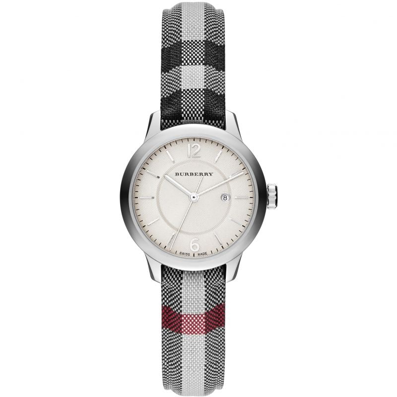 Ladies Burberry Classic Horseferry Check Fabric Strap Watch BU10103