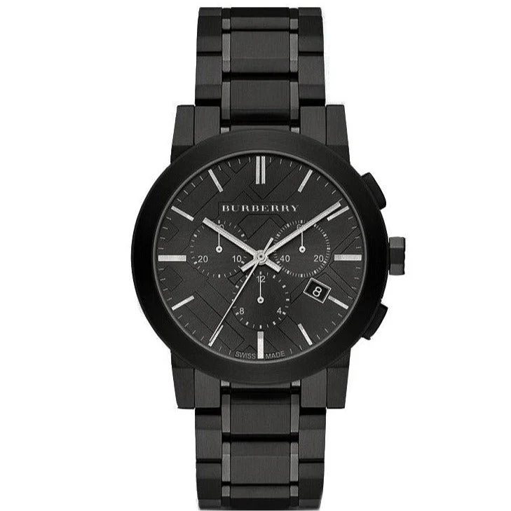 Men's Burberry The City Gunmetal Grey Chronograph Watch BU9354