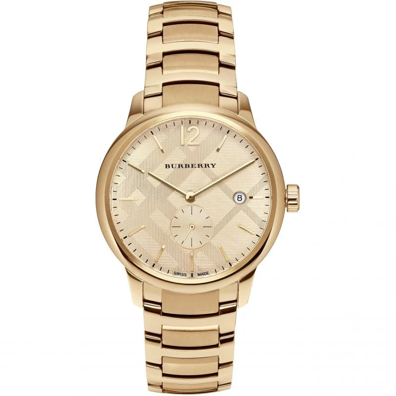 Men's Burberry The Classic Gold PVD Plated Stainless Steel Chronograph Watch BU10006