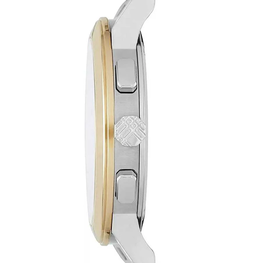 Men's The City Burberry Two Tone Stainless Steel Chronograph Watch BU9751