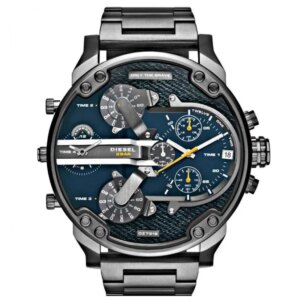 Men's Diesel Mr Daddy 2.0 Gunmetal Grey Stainless Steel Chronograph Watch DZ7331