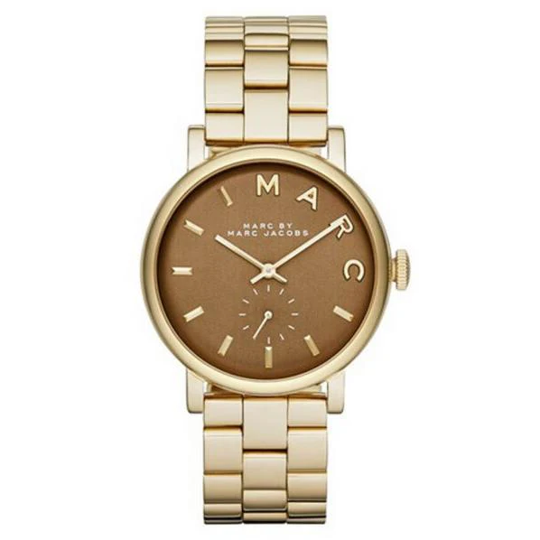 Ladies Marc Jacobs Baker Gold Stainless Steel Watch MBM8631