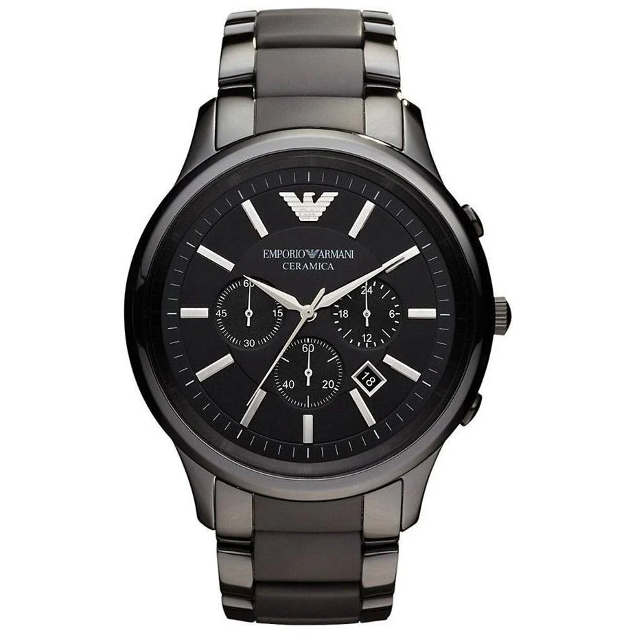 Men’s Emporio Armani Ceramica Black Ceramic Chronograph Watch AR1451