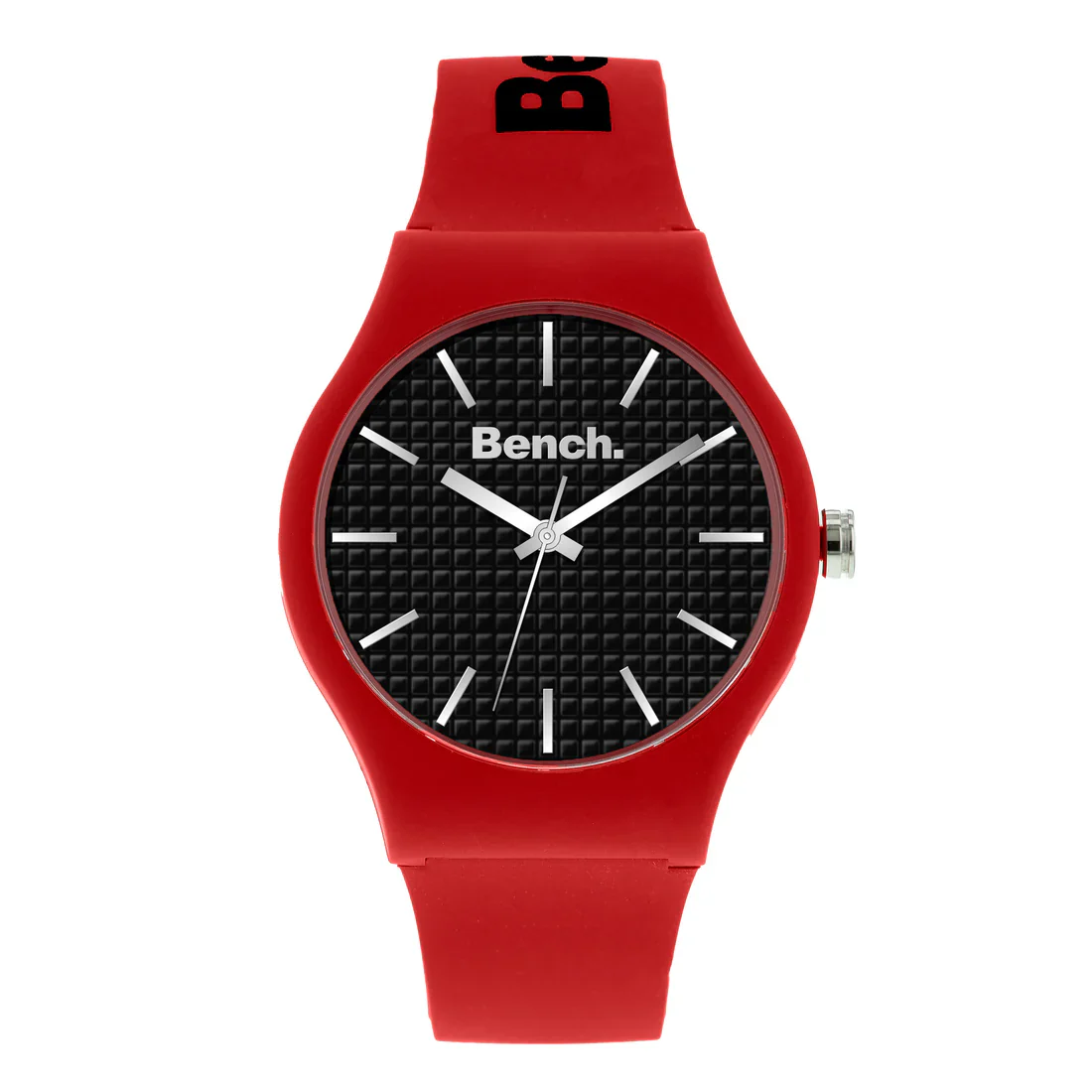 Bench Black Dial Red Silicone Strap Men's Watch BEG016R
