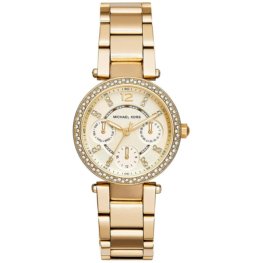 Ladies Michael Kors Mini Parker Gold Chronograph Watch MK6056