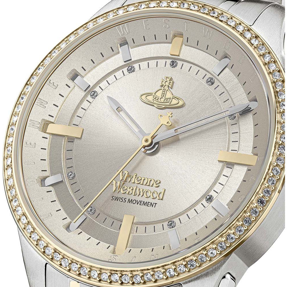 Ladies Vivienne Westwood Eastend Silver & Gold Stainless Steel Watch VV262LGYSG