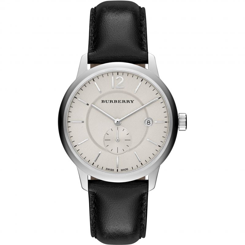 Men's Burberry The Classic Horseferry Black Leather Watch BU10000