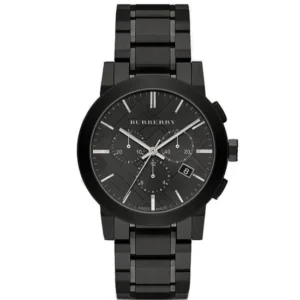 Men's Burberry The City Gunmetal Grey Chronograph Watch BU9354